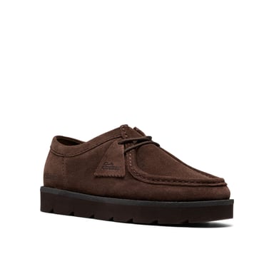 Clarks Originals Meare Wallabee Wildleder Herren Schnürschuhe Dunkelbraun