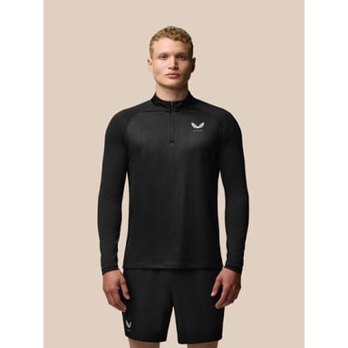 Castore Adapt 1/4 Zip Top Polyester Herren Schwarz Sport-T-Shirts