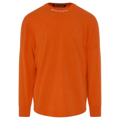Palm Angels - "Classic" T-Shirt für Herren, Logo, Langärmlig (Orange)