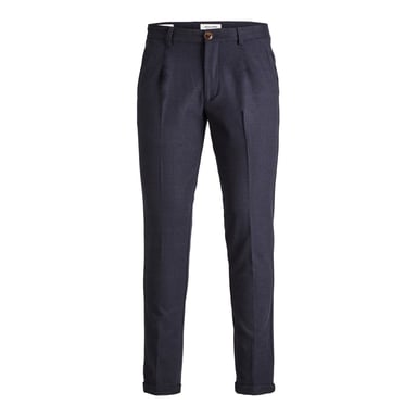 Herrenjeans von der Marke Jack & Jones. Die Hose besteht aus hochwertiger Baumwolle, Polyester und Elastan. Das Elasthan sorgt dafür, dass die Hose sehr dehnbar ist und somit gut sitzt.