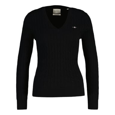 Gant Stretch Cotton Cable V-Neck Strickpullover