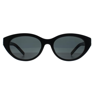 Saint Laurent Oval Womens Glänzend Dunkel Havanna Grau SLM148