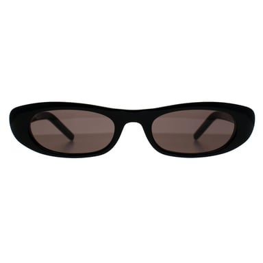 Saint Laurent Rectangle Womens Glänzend Schwarz Grau SL557