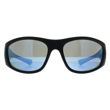 Arnette Wrap Herren Matt Schwarz Blau Spiegel Polarisiert AN4331 Ilum