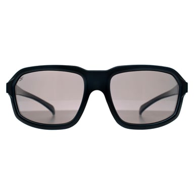 Serengeti Wrap Mens Shiny Dark Blue Spray on Milky Blue Saturn Polarized Smoke Hext
