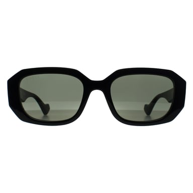 Gucci Rectangle Womens Shiny Schwarz Grau Light Mirror GG1535S