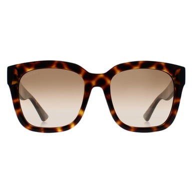 Gucci Square Womens Glänzend Gefleckt Havanna Braun Farbverlauf GG1338S