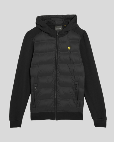 Lyle & Scott Hybrid-Hoodie für Jungen, Schwarz