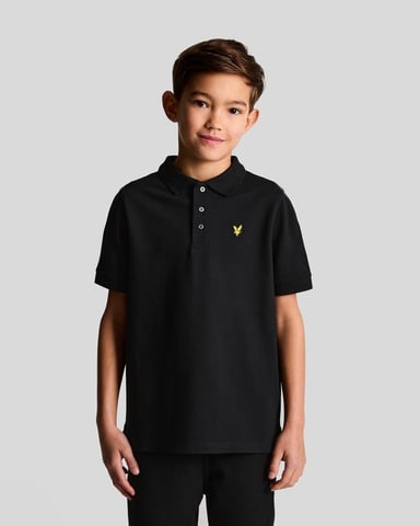 Lyle & Scott Jungen Baumwoll-Poloshirt - Schwarz