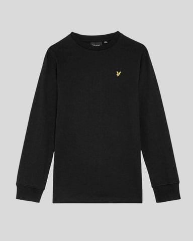 Lyle & Scott Jungen Langarm-Baumwoll-T-Shirt - Schwarz