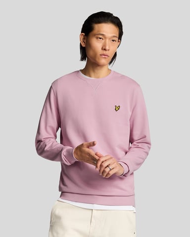 Lyle & Scott Baumwoll-Pullover mit Rundhalsausschnitt - Rosa