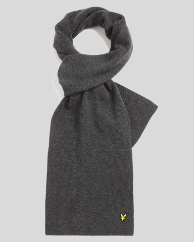 Lyle & Scott Gerippter Schal aus Lammwollmischung - Grau