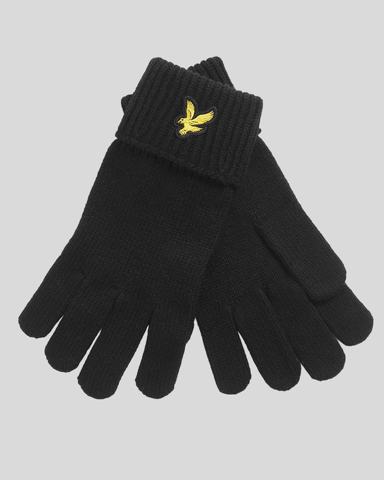 Lyle & Scott Handschuhe aus Merinowollmischung - Schwarz