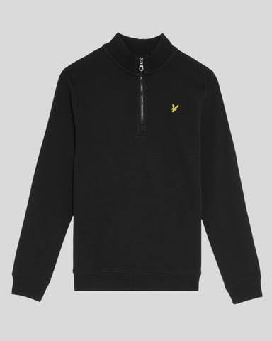 Lyle & Scott Jungen-Pullover mit 1/4-Reißverschluss, Schwarz