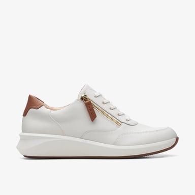 Un Rio Zip Weiße Leder Sneakers