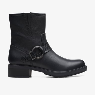 Hearth Cross Schwarze Lederstiefel