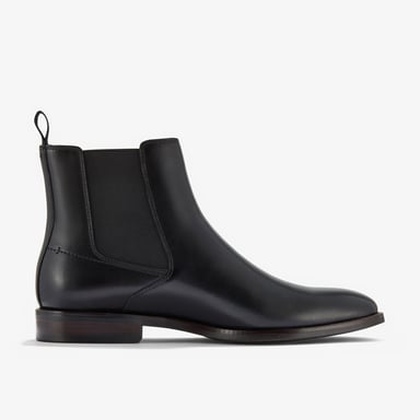 Banstead Hi schwarze Lederstiefel