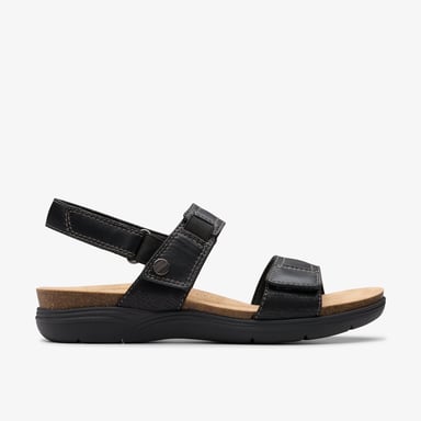 April Clover Schwarze Kombi-Sandalen