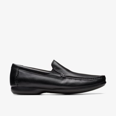 Finer Sonnen schwarze Lederschuhe