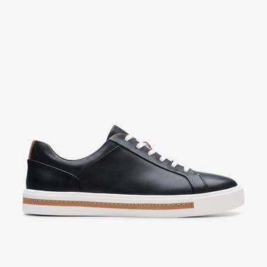 Un Maui Lace Black Leather Trainers