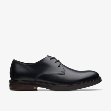 Paulson Einfache Schwarze Leder Schuhe