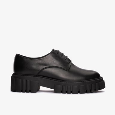 Page Walk schwarze Lederschuhe