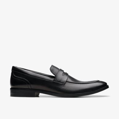 Brandon Schritt Schwarze Lederschuhe