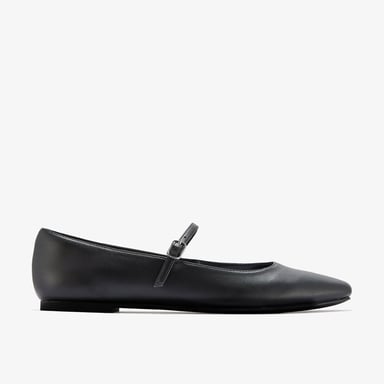 Emelina Gem Schwarze Glatte Schuhe