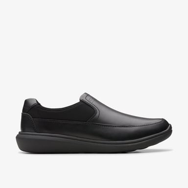 Watchet Schritt Schwarze Lederschuhe