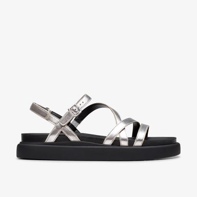 Aristella Rose Silber Metallische Sandalen