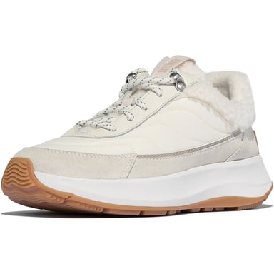 Fitflop F-Mode Flow Wildleder Damen Schuhe Creme-Mix