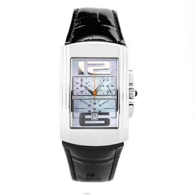 Chronotech schwarze Lederuhr