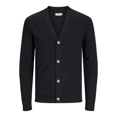 Herrenstrickjacke der Marke Jack & Jones. Die Strickjacke ist aus hochwertiger Baumwolle und Polyester gefertigt. Die feine Mischung dieser Materialien sorgt für einen herrlich warmen Tragekomfort.  Marke: Jack & JonesModellname: Emil Knit Button Cardigan