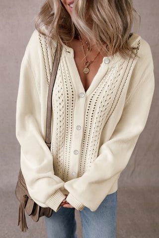 Gestrickter Cardigan mit Knopfverschluss