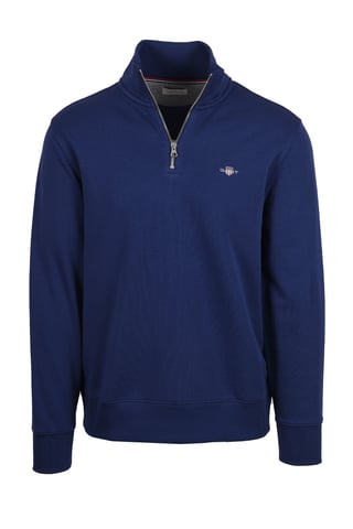 Gant Reg Shield Half Zip Sweatshirt Persian Blue