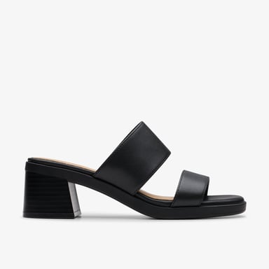 Jaylan Dusk Schwarze Leder-Sandalen