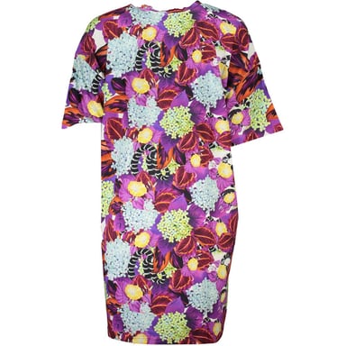 Floral Print Seiden-Minikleid