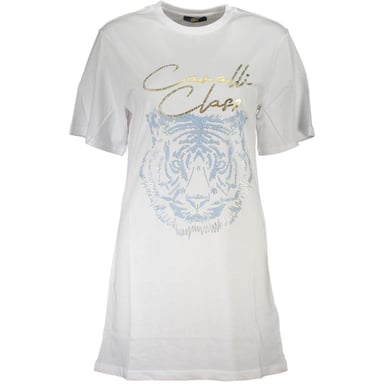 Tigerkopf besticktes T-Shirt-Kleid