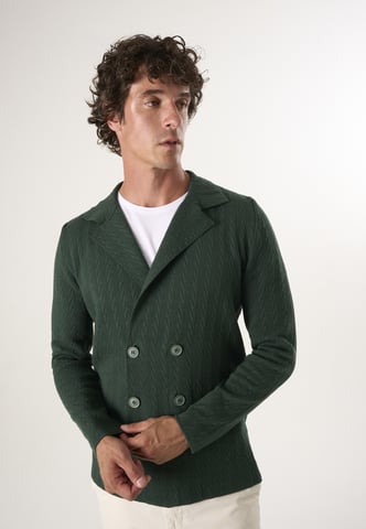 Strickjacke Cardigan Mit Gekerbtem Kragen