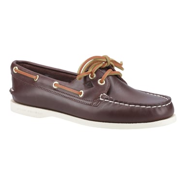 Sperry Authentische 2-Augen-Leder-Herren-Braune Bootsschuhe