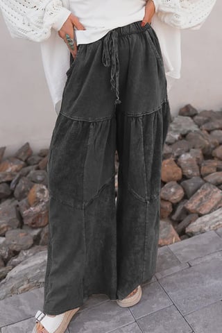 Patchwork-Weite Bein-Hose