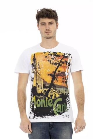 Montecarlo Grafik T-Shirt mit kurzem Arm und Rundhalsausschnitt