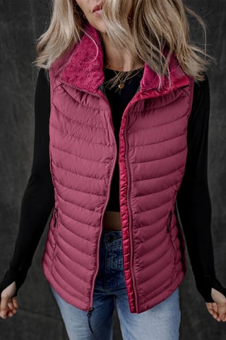 Steppjacke mit hohem Kragen