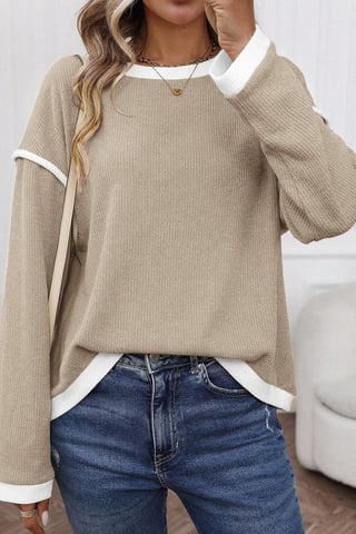 Pullover mit langen Ärmeln und Besatzdetails