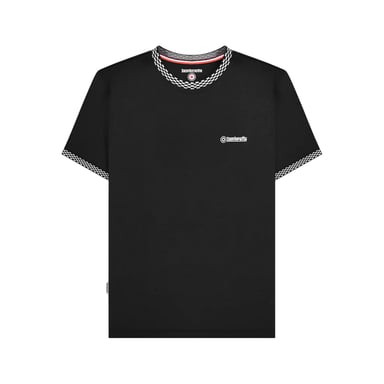 Lambretta - T-Shirt für Herren, Ringer-Stil (Schwarz)