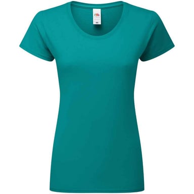 Fruit Of The Damen T-Shirt, enganliegend (Meeresblau Grün)