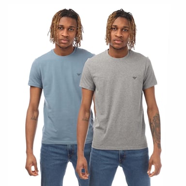 Emporio Armani - T-Shirt für Herren(2er-Pack) (Grau/Blau)