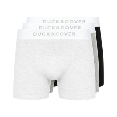 Duck and Cover - "Sagnet" Boxershorts für Herren(3er-Pack) (Grau/Weiß/Schwarz)