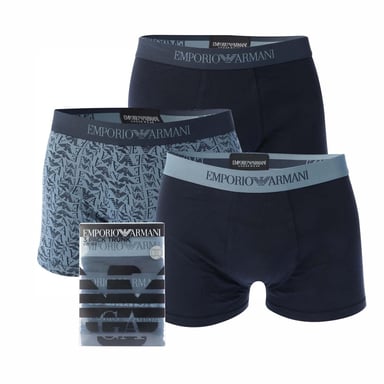 Emporio Armani - Boxershorts für Herren(3er-Pack) (Grau/Schwarz)