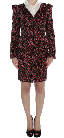 Blumenmuster Mini-Kleid mit Kragen und langen Ärmeln